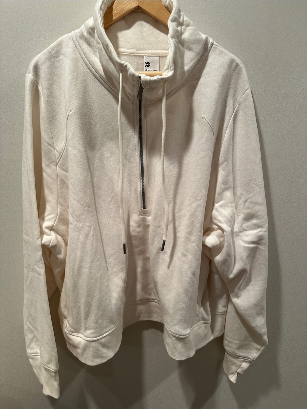 all in motion Cream Half-Zip Pullover Sweatshirt